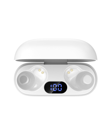 AUDIFONO BLUETOOTH TWS AUT212B BLANCO 1HORA