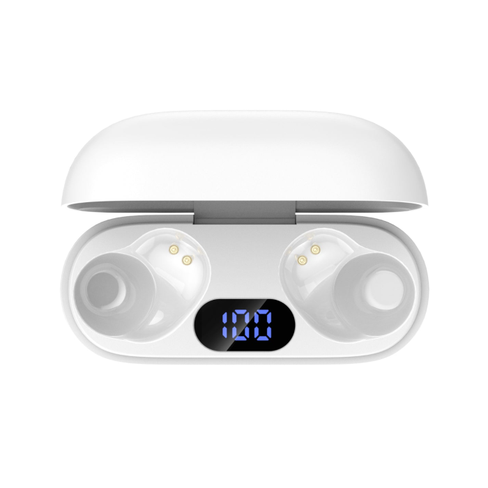 AUDIFONO BLUETOOTH TWS AUT212B BLANCO 1HORA