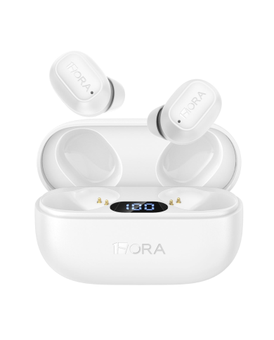 AUDIFONO BLUETOOTH TWS AUT212B BLANCO 1HORA