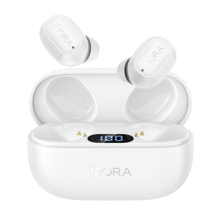 AUDIFONO BLUETOOTH TWS AUT212B BLANCO 1HORA