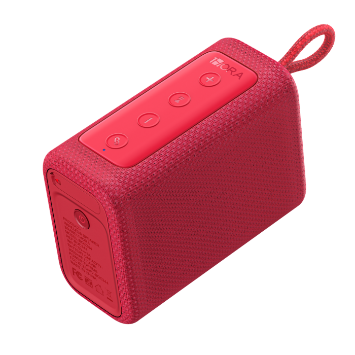 PARLANTE BLUETOOTH PORTATIL 7W ROJO BOC244R 1HORA