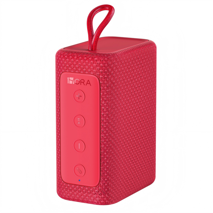 PARLANTE BLUETOOTH PORTATIL 7W ROJO BOC244R 1HORA