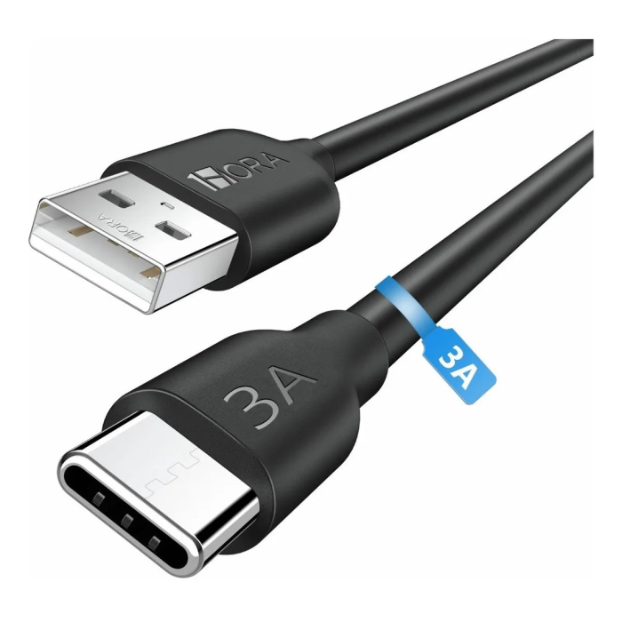 CABLE USB A a USB TIPO C 3A 1m NEGRO CAB251N 1HORA