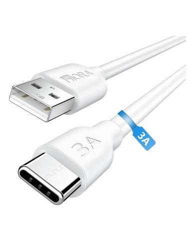 CABLE USB A a USB TIPO C 3A 1M BLANCO CAB251B 1HORA