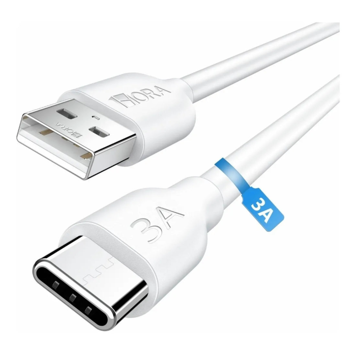 CABLE USB A a USB TIPO C 3A 1M BLANCO CAB251B 1HORA