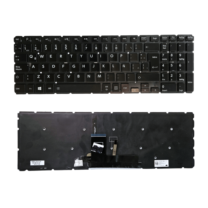 VC-TECLADO PARA TOSHIBA 15 P55W B5112 NO FRAME RETROILUMINADO