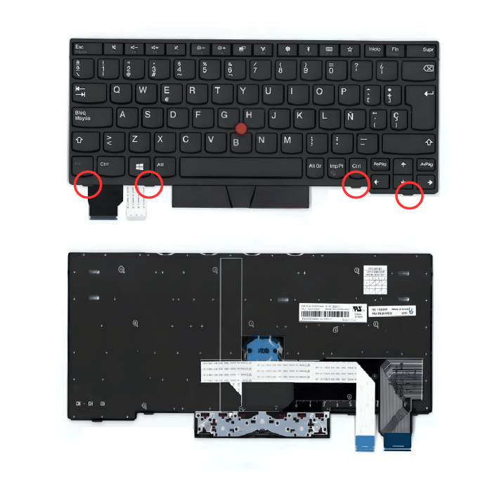VC-TECLADO PARA LENOVO THINKPAD X280 X285 X390 X395 FRAME BIG ENTER