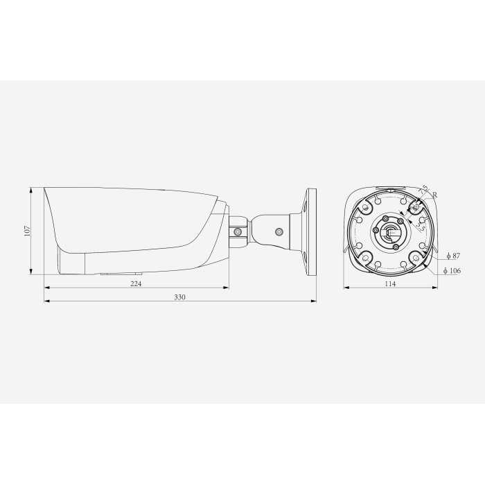 CAMARA IP LPR 4MP TIPO BALA MOTORIZADA 2.8-12 mm TC-C34LQ-2.8 TIANDY