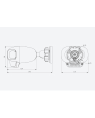 CAMARA IP TIPO BALA PANORAMICA 2x2MP 2.8mm MIC POE IP67 TC-C345N TIANDY