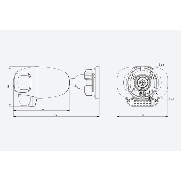 CAMARA IP TIPO BALA PANORAMICA 2x2MP 2.8mm MIC POE IP67 TC-C345N TIANDY