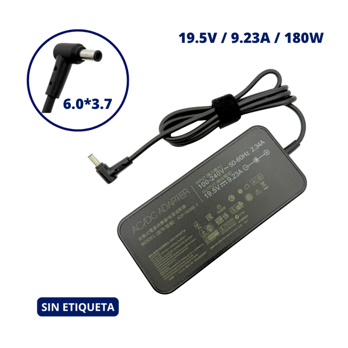 CARGADOR PARA ASUS 19.5V 9.23A PLUG 6.0x3.7