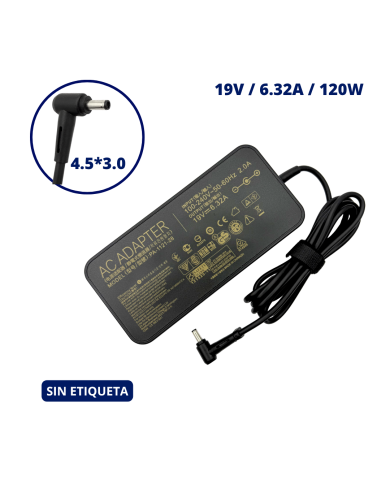 CARGADOR PARA ASUS 19V 6.32A PLUG 4.5x3.0