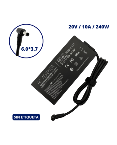 CARGADOR PARA ASUS 20V 12A PLUG 6.0x3.7