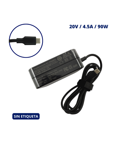 CARGADOR PARA DELL 20V 4.5A PLUG USB TIPO C