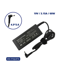 CARGADOR PARA GATEWAY 19V 3.42A PLUG 3.5x1.35