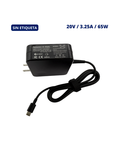 CARGADOR PARA HP 20V 3.25A PLUG USB TIPO C