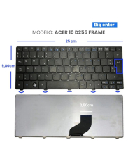VC-TECLADO PARA ACER 10 D250 FRAME BIG ENTER