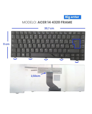 VC-TECLADO PARA DELL 14 E6440 FRAME BIG ENTER