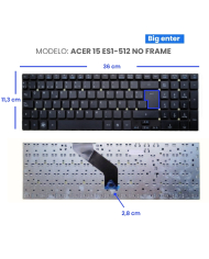 VC-TECLADO PARA HP 14 240 G7 NO FRAME SMALL ENTER