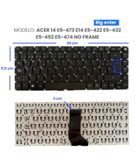 VC-TECLADO PARA DELL 15 N5110 15R 5110 BIG ENTER FRAME