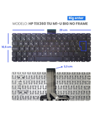 TECLADO PARA HP 11X360 11U M1-U BIG ENTER NO FRAME