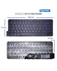 VC-TECLADO PARA LENOVO 14 L460 BIG ENTER FRAME