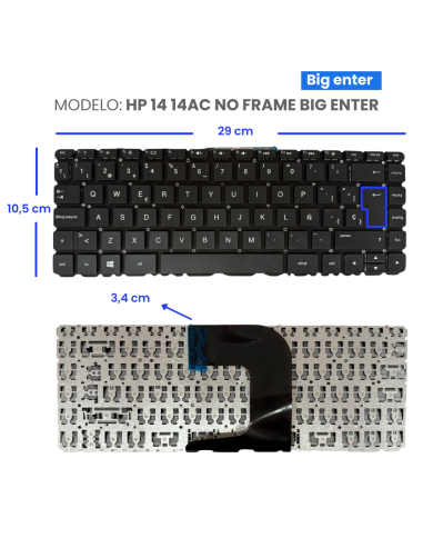 VC-TECLADO PARA HP 14 14AC NO FRAME BIG ENTER
