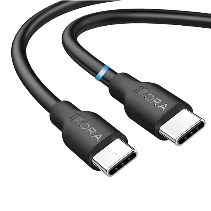CABLE USB TIPO C MACHO MACHO 100W 5A 1m NEGRO CAB280N 1HORA