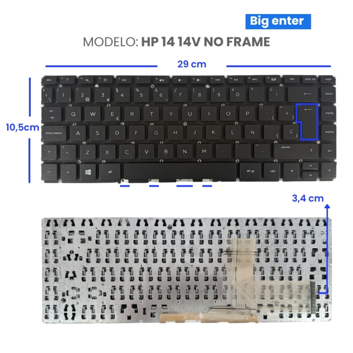 VC-TECLADO PARA HP 14 14V NO FRAME
