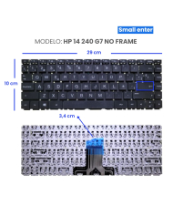 VC-TECLADO PARA HP 14 240 G7 NO FRAME SMALL ENTER
