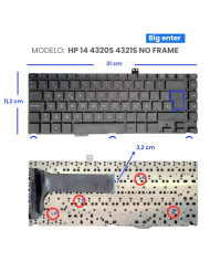 VC-TECLADO PARA HP 14 X360 13A-000 13A-100