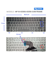 VC-TECLADO PARA HP 14 4320S 4321S