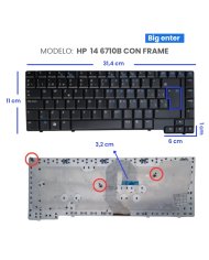 VC-TECLADO PARA LENOVO 14 L440 RETROILUMINADO FRAME TRACK POINT