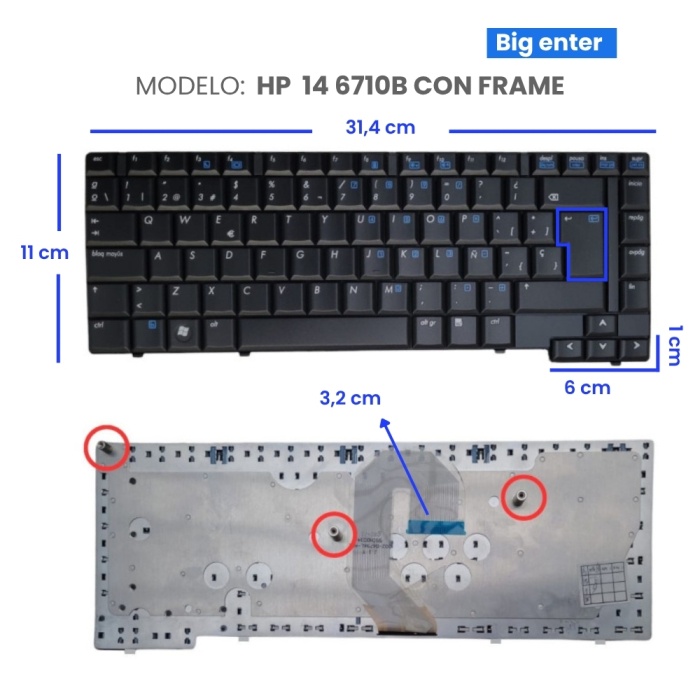 VC-TECLADO PARA HP 14 6710B