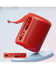 PARLANTE BLUETOOTH PORTATIL ROJO BOC062R 1HORA