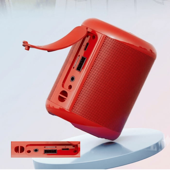 PARLANTE BLUETOOTH PORTATIL ROJO BOC062R 1HORA