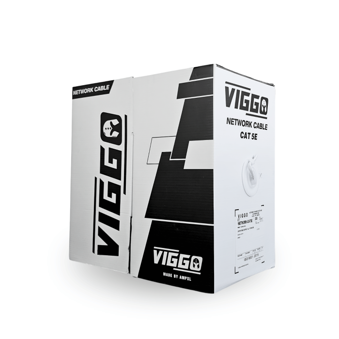 AM-VIGGO CABLE UTP INTERIOR CAT5E 80%CU 20% AL 305M 26 AWG-BLANCO
