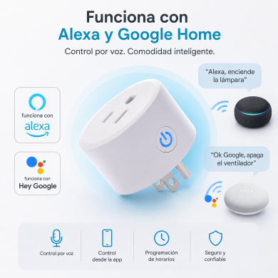 SH-TOMACORRIENTE INTELIGENTE WIFI SMART POWER PLUG 10A
