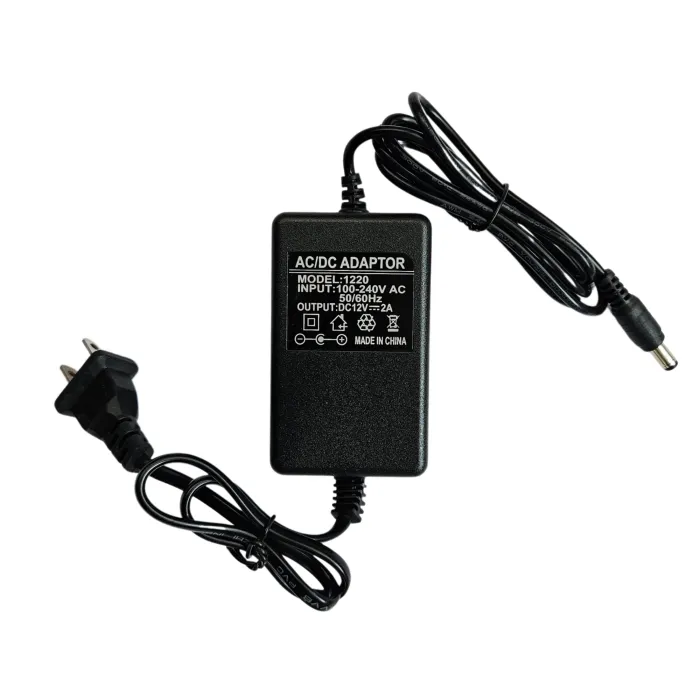 Cargador 12V 1A con Cable de Poder Plug 5.5x2.1 Azul