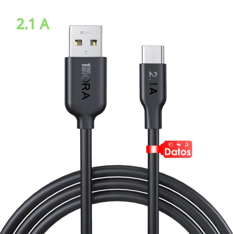 Cable USB Tipo V8 (USB A- Micro USB V8) 2.1A L=1m CAB236