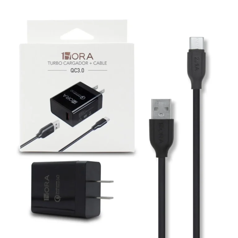 COMBO CARGADOR TIPO A 18W  + CABLE USB L= 1M TIPO A a TIPO B GAR092 1HORA