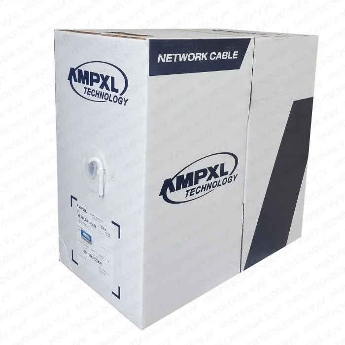 Ampxl Cable Utp Interior CAT6 50%CU 50%AL 305M Delta 23 Awg Blanco