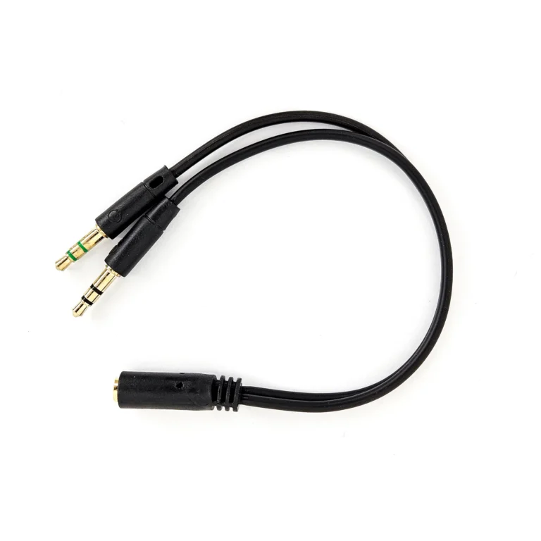 CABLE DE AUDIO 3.5MM 1 HEMBRA 2 MACHO MIC+SPEAKER