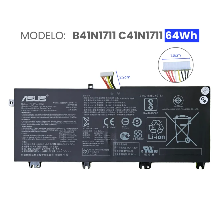 BATERIA PARA ASUS B41N1711 C41N1711 15.2V 64Wh ORG