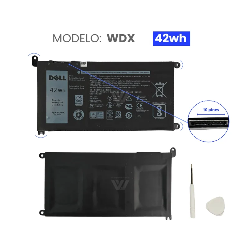 BATERIA PARA DELL WDX0R 11.4V 42Wh
