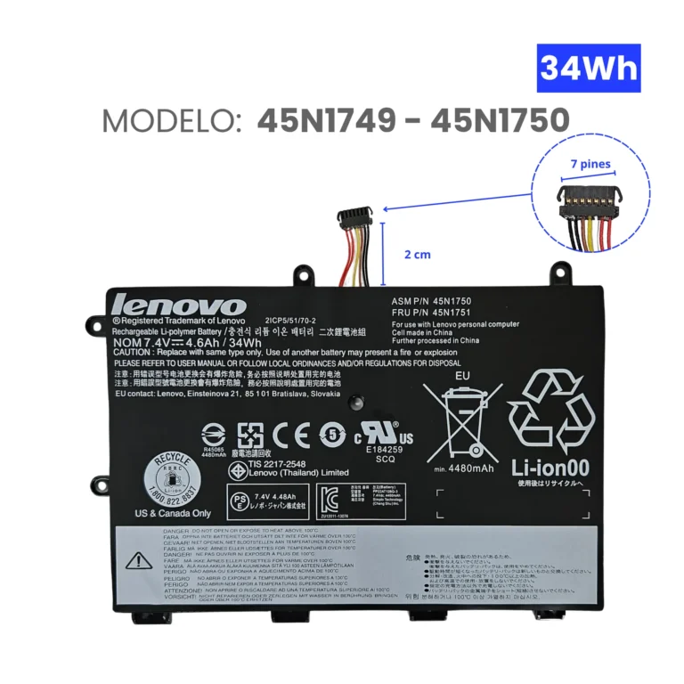 BATERIA PARA LENOVO 45N1749 45N1750 7.4V 4600mAh (1)