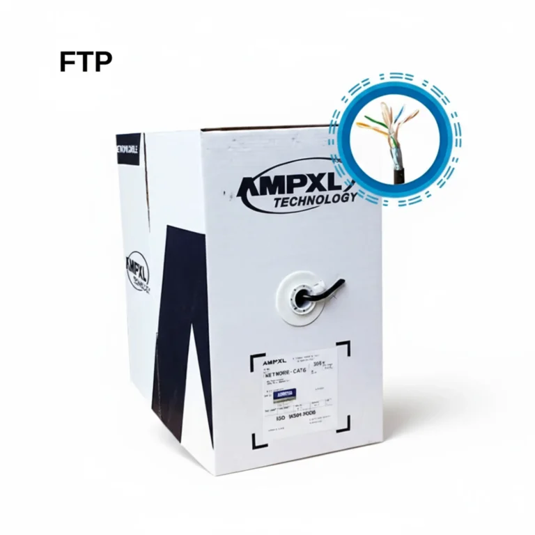 Ampxl Cable Ftp Exterior Blindado CAT6 Cca 305M 23 Awg-Negro