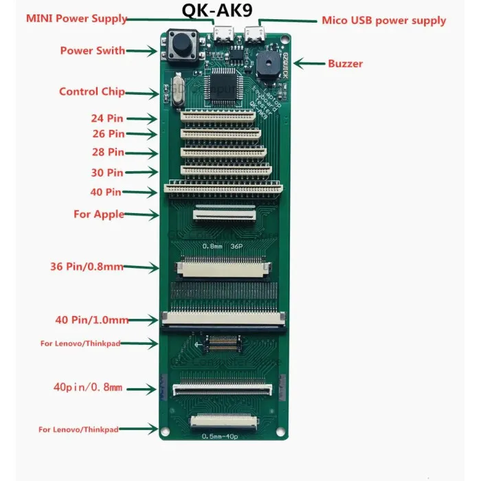 Comprobador de Teclados Modelo AK9