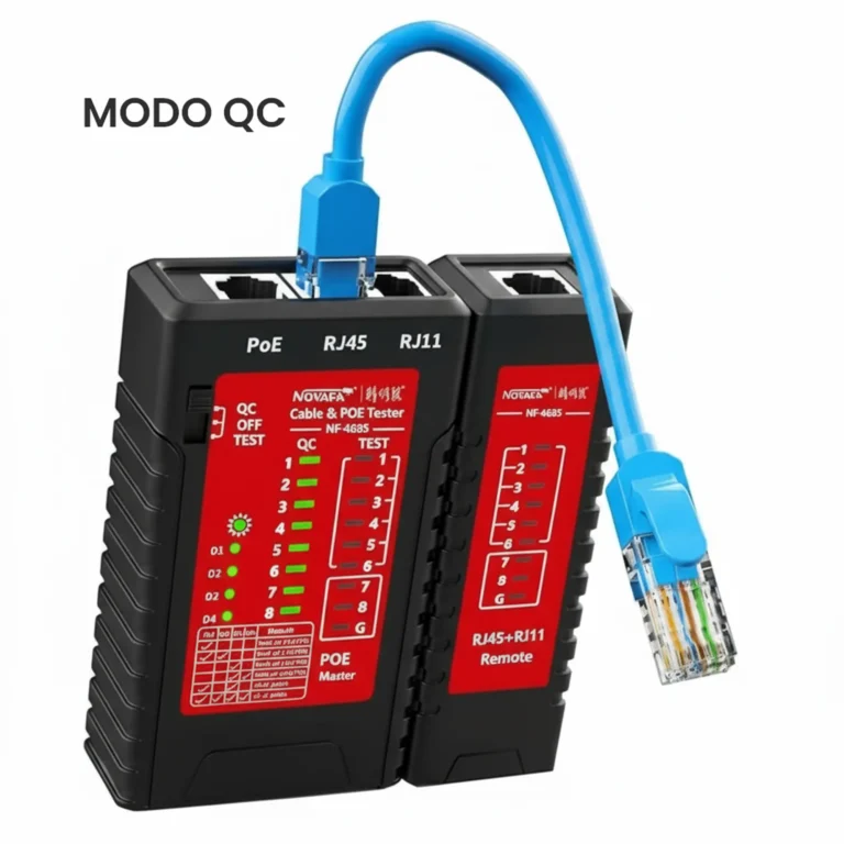 COMPROBADOR DE CABLE DE RED NF-468S + POE + QC