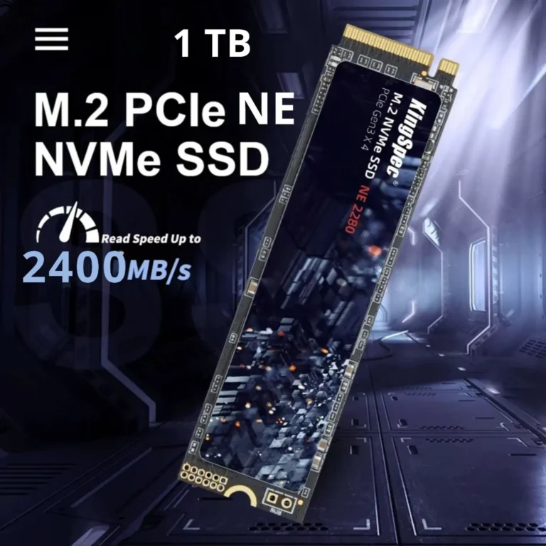 Disco Solido Kingspec NVME 2280 Ne-1TB Lectura 2400 Mb/S Escritura 1700MB/S